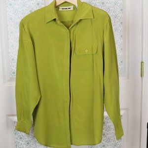 Vintage Silx by August Silk 100% silk long sleeve blouse